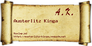 Austerlitz Kinga névjegykártya